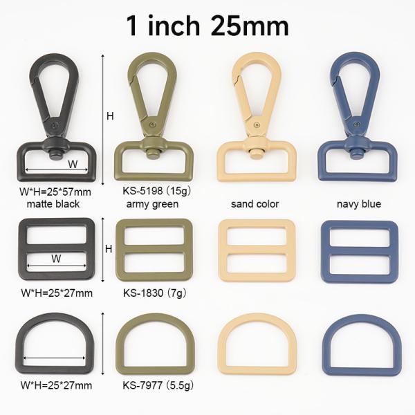 Metal Bag Accessories Buckle 4/5 1 1.5 Ring D Tri-Glide Slide Buckle for Handbag Strap