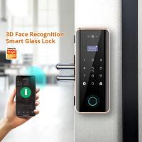 Reconnaissance faciale biométrique 3D intelligente Fermeture de porte Fermeture de porte Bouton automatique complet Pour la porte en verre