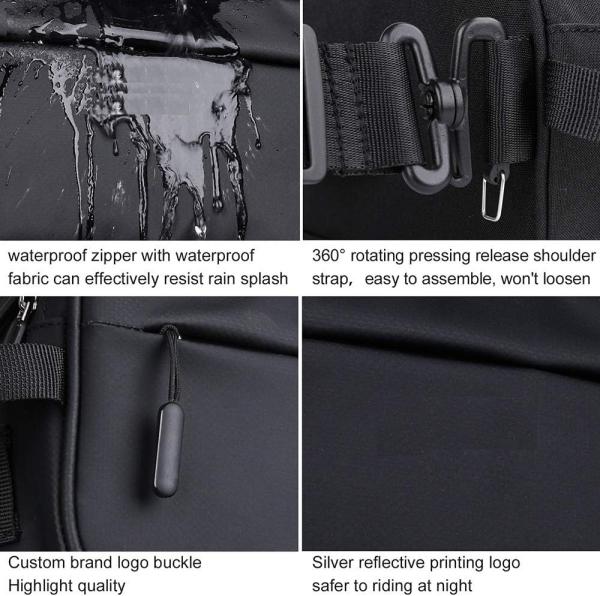 Bike Handlebar Bag, Multifunctional Mountain Bike Crossbar Front Bag Road Bike Basket Bicycle Frame Bag Waist