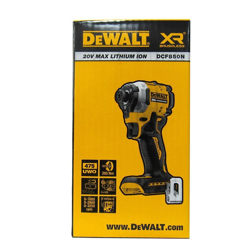 Dewalt DCF850 20V MAX XR Brushless Impact Driver Kit 850Nm 2x2.0Ah