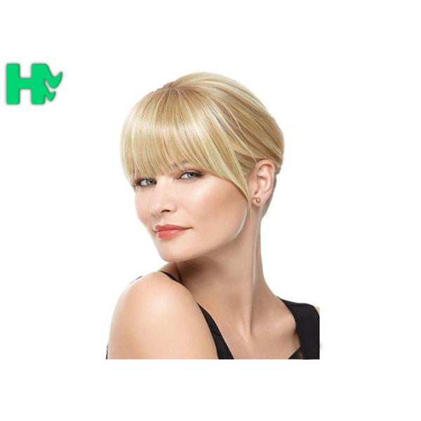 Lady Short Synthetic Hair Wigs Blonde + Bun Chignon Costume