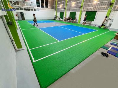 Impact Resistant PP Tiles Sports Flooring in Red/Blue/Green for Indoor/Outdoor Courts