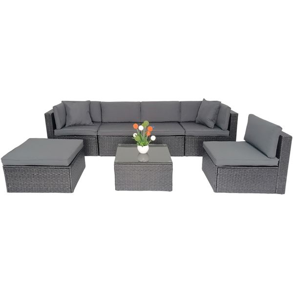 Outdoor Furniture Modern Garden Set Luxury Commercial  Wicker Sectional Patio Leisure Sofas