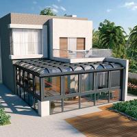 Flat Aluminum Profile Sunroom UV Protection Sliding Door Sunroom