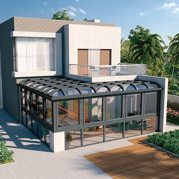 Sturdy Lightweight Sun Room Customized Tile Floor Sunroom With Sliding Door