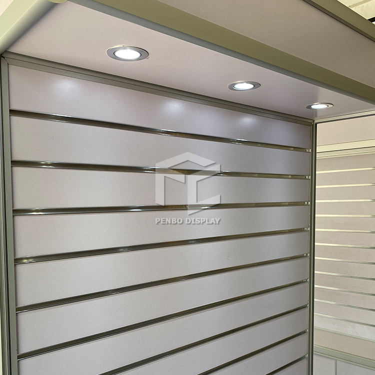 MDF витринного шкафа 16mm Slatwall аксессуаров телефона света T5 толстый
