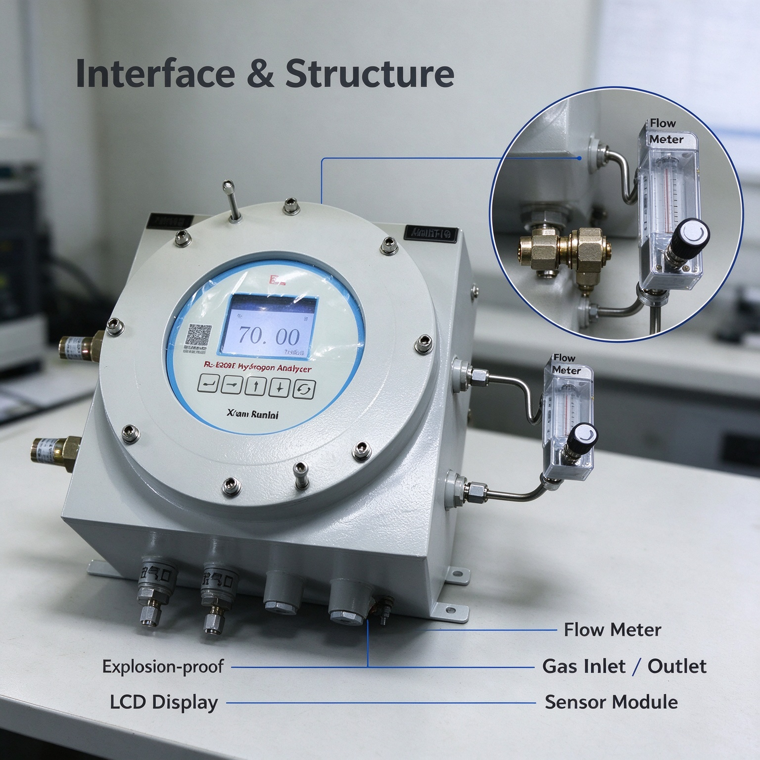 Online Hydrogen Purity Analyzer Explosion Proof Microfluidic Thermal Conductivity Type Gas Analyzer