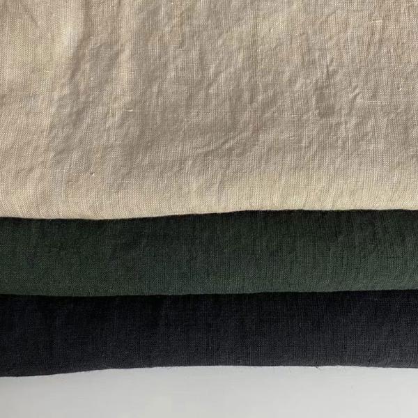 Мягкая Breathable Stonewashed равнина хлопко-бумажной ткани белья смеси рами покрасила