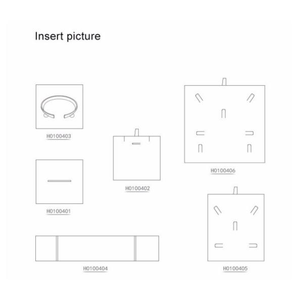 Necklace Ring Jewelry Paper Boxes Large Imprint Area With Leather Insert