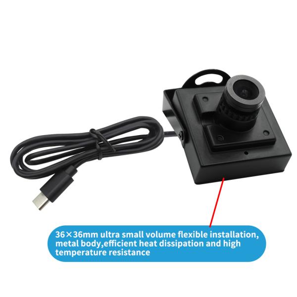 2MP HD Mini Caméra Carré 2.8mm Lentille pour la caméra de surveillance de la caisse bancaire