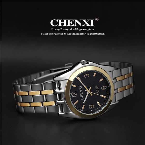 T028A10H Gold Stainelss Steel Band Wristwatches Man Luxury Couple's Quartz Watches Unisex