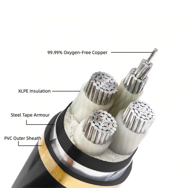 CE Certified Aluminium Armoured Cable AL/XLPE/STA/SWA/PVC 240mm2 Cable