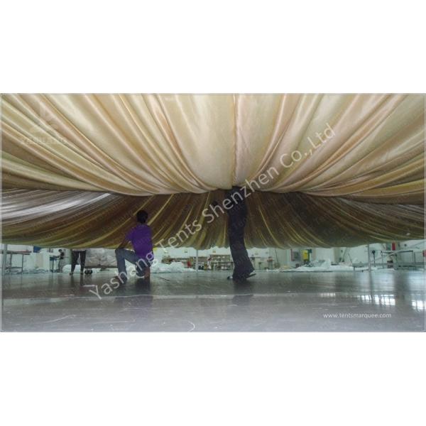Replacement Tent Parts Decorative Lining Satin Cloth / Trevira CS Material