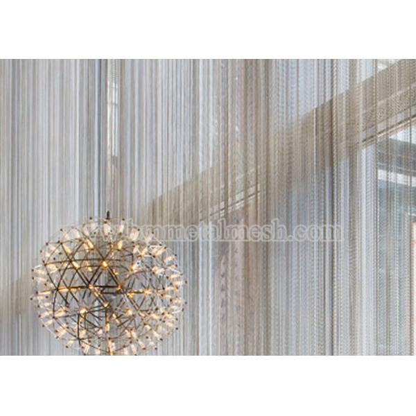 1.2mm Wire Diameter Metal Coil Drapery Screen with Baking Finish and Customized Size for Architectural Decoration