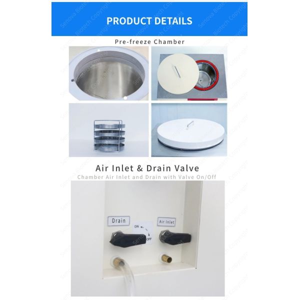 6Kg Laboratory Freeze Dryer Lab Lyophilizer For Biological Samples