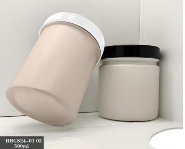 500ml PP Cosmetic Jar Customized Shampoo Jar with Srew Cap