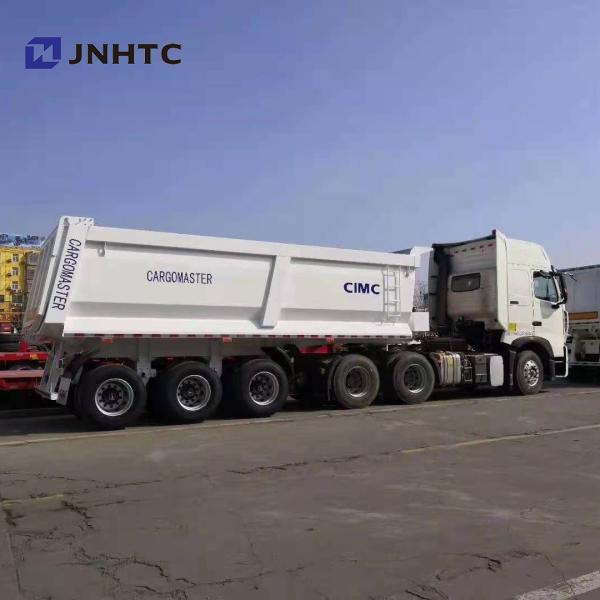 O trator de 3 eixos despeja semi a suspensão do ar do caminhão de reboque 40t