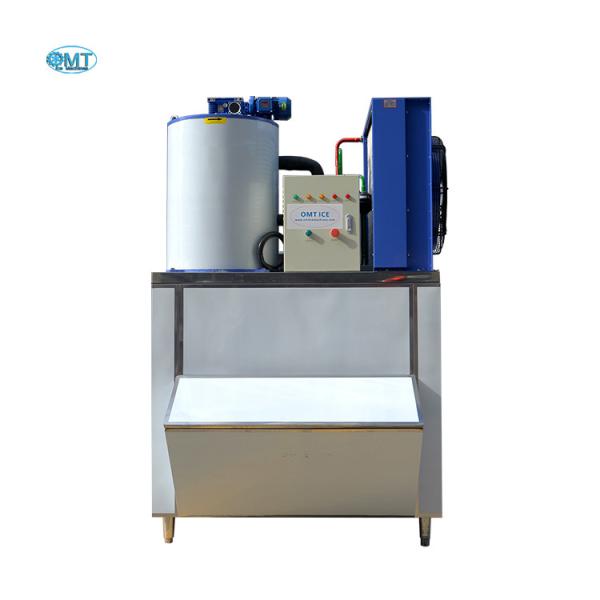 1.5T Flake Saltwater Flake Ice Machine 1500KG Capacity For Fisheries Industry