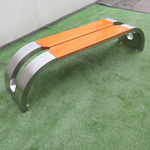 Outdoor Bench Furniture Sets Metal Wooden Public Street Bench Plastic Wood Leisure Chair