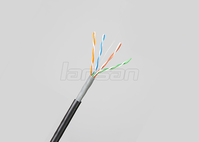 4 спаривает тест пропуска кабеля Lan PVC 24AWG Cat5e UTP 0.48mm медный высокоскоростной