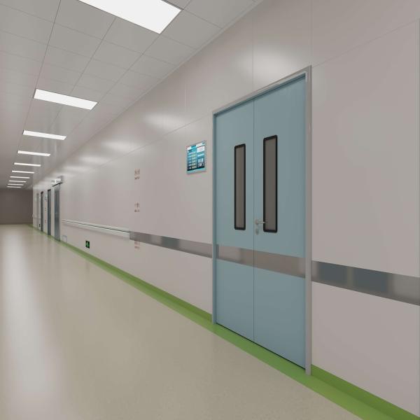 Customized Swing Airtight Door Manual Double Leaf Steel Door For Pharmaceutical Cleanrooms