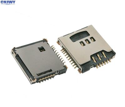 Metal conector de cartão de Sim da aleta o micro, MS/corrente avaliada soquete 0,5 A cartão de memória