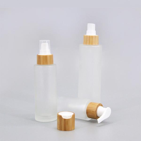 Опарник косметики сливк крышки стеклянных косметических контейнеров бамбуковый косметический упаковывая бамбуковый