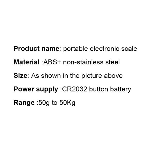 Durable Smart Weight Scales Weigh Basculas Digital Balance Electronic Scale Bascula Mini 50KG Luggage Portable Weighing Electronic Scale