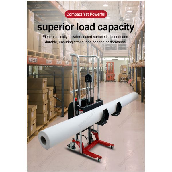 Sinolift EFM roll and reel material stacker - simple manual operation
