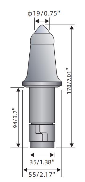 Carbon Steel Coal Cutter Picks For Shearer Cutting Drums/cutter head in coal mine