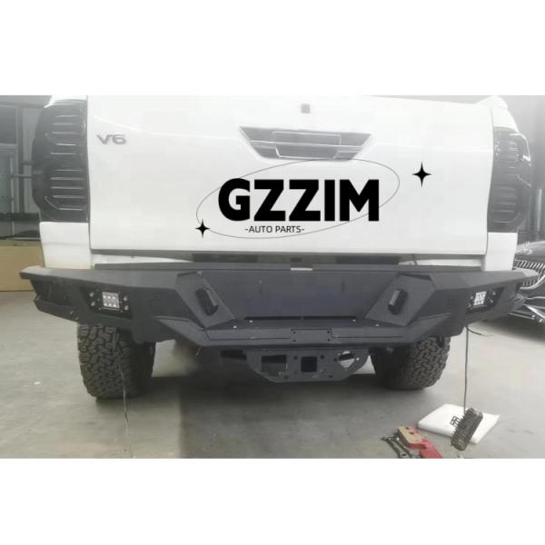 Toyota parachoques traseros Auto partes de acero inoxidable negro parachoques traseros protector para Toyota Hilux Revo Vigo