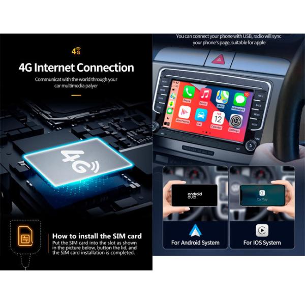 2Din VW Car Radio Passat B6 Android Мультимедиа Android 10 Vw Golf Radio Ай Голос Контро