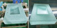 Técnique de reflet en verre de jade à bord plat 8.0%