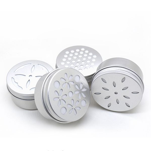 Solid Air Freshener Aluminum Jar Can Round Car Air Freshener Bead Packaging Metal Box