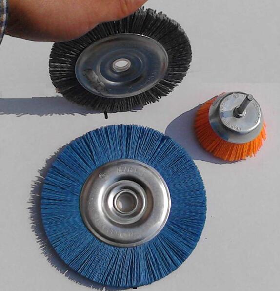 0.8 Mm Bristle Dia Abrasive Wheel Brush / Nylon Sanding Brush For Light Deburring