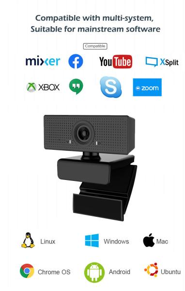 High quality 1080P Live Broadcast USB Camera Hd Webcam For Work And Study At Home