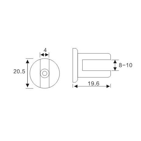 Fixed Glass Holder YS-028M, Zinc Alloy,  for glass 8-10mm, finishing chrome or Satin
