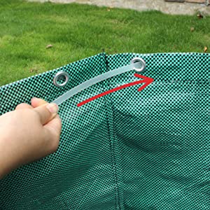 Reuseable Heavy Duty Gardening Bags Lawn Pool Garden Leaf Waste Bag Collapsible Canvas Portable Grass Bin Landscape tote