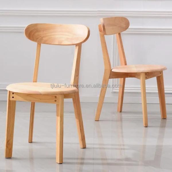 Customized Solid Wood Fast Food Cafe Restaurant Tables and Chairs with Rubber Wood Frame at Prices