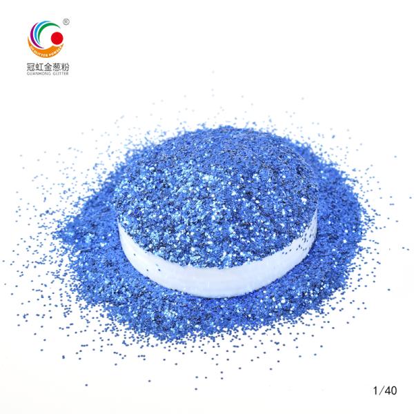 Colored Hex Aluminium Glitter Heat Resistant Purple Powder 0.2mm-1.0mm
