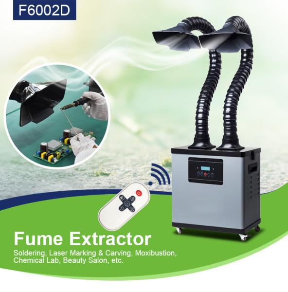 200W Flexible Arm Solder Fume Extractor LED Display Low Noise