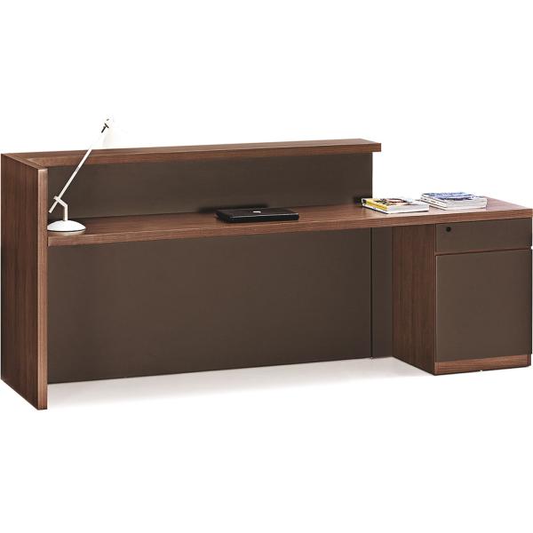 1.8M / 2.4M Modern Wood Reception Desk ISO9001 Certification
