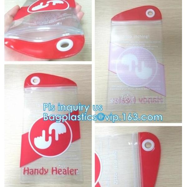 Zipper Pouch Plastic Cosmetic Bag Pouch Vinyl Slider Zipper Bag, Zipper slider clear shopping plastic packaging bags