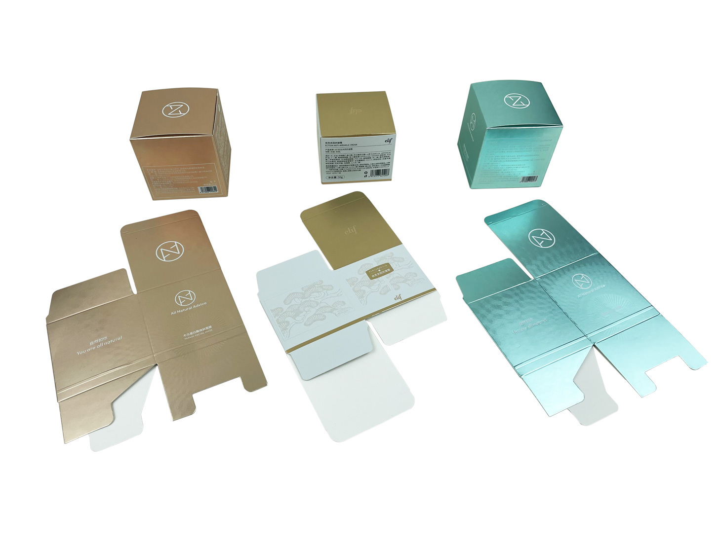 Debossing Cosmetics Paper Box Customized Logo Artwork Printing Soft-touch Lamination Ideal for Cosmetic Packaging Needs