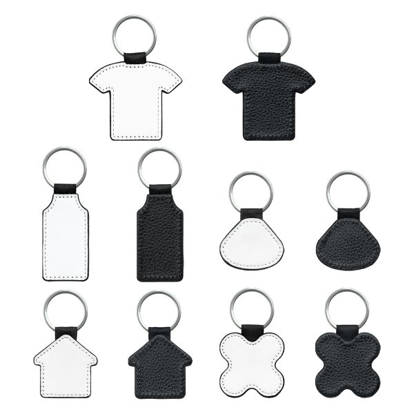 Personalized Sublimation Blank Leather Keychain Pendant