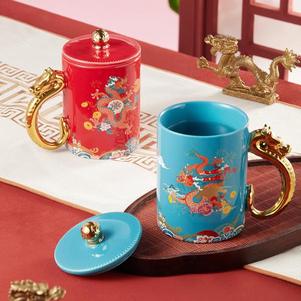 Ready To Ship In Stock Durability Gold Handle Round Coffee Mug Customized Number Of Pieces