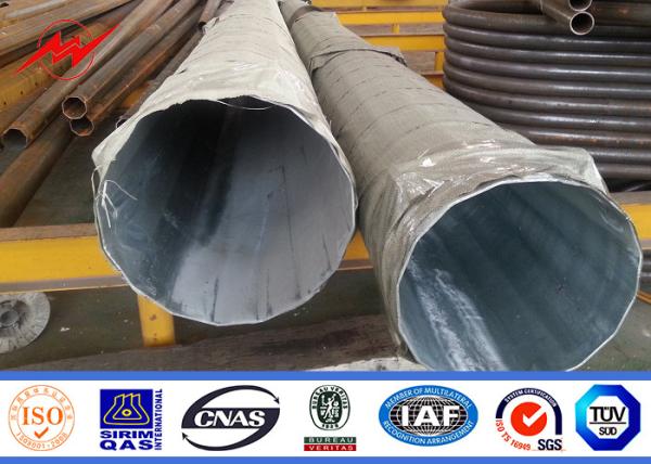 Electrical Steel Tubular Transmission Line Pole With Power Equipment