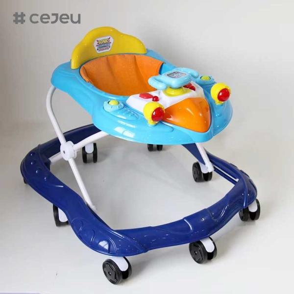 CJ-XTD-105 new baby walkers multifunctional black cheap simple baby walker with music low price hot sale with brake height adjustable
