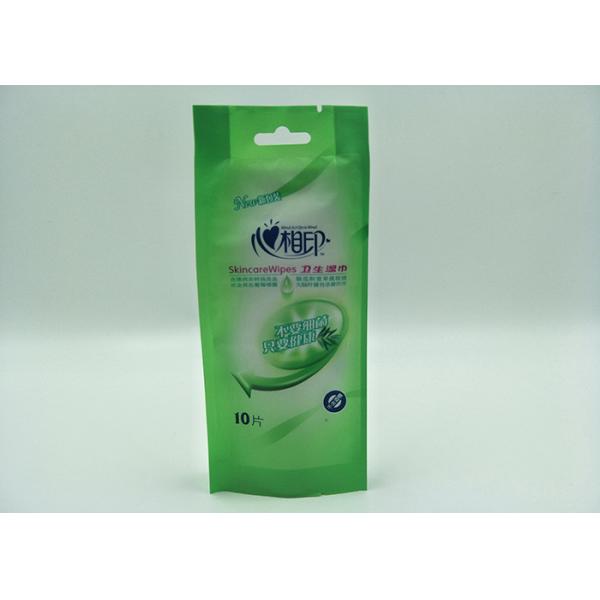 Moisture Proof Wet Towel Stand Up Pouch Packaging Light Weight Easy To Carry