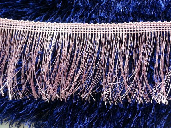 Delicate wholesale ODM polyester fringe trimming tassel for table cloth sofa decoration